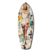 Marilyn in Vintage Swim Suit Glass Wall Art.